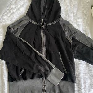 Free people zip up sweatshirt